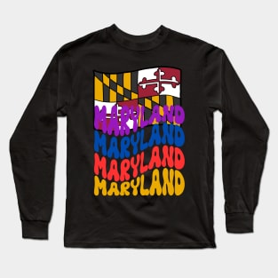 MARYLAND STATE FLAG DESIGN Long Sleeve T-Shirt